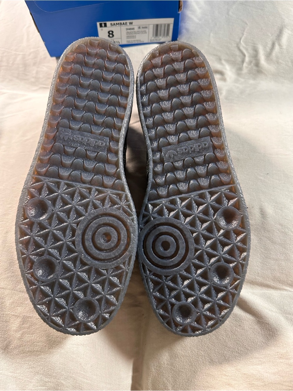 Adidas Women SAMBAE Triple Black Bedazzled Stripes US 8 UK 6.5  IH4045 NWB - Picture 8 of 10